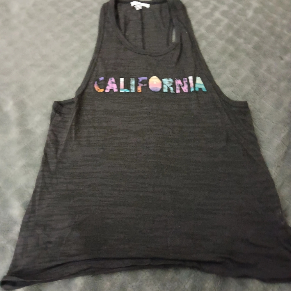 Black California Graphic Tank Top